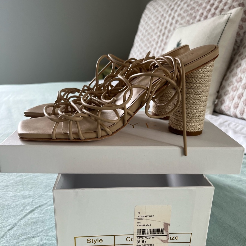 Raye the Label Damaris Heel in Nude - Picture 2 of 5